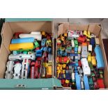 Collection of vintage Corgi toys, including Mk 4 transporter and Corgi articulated horse box (2)