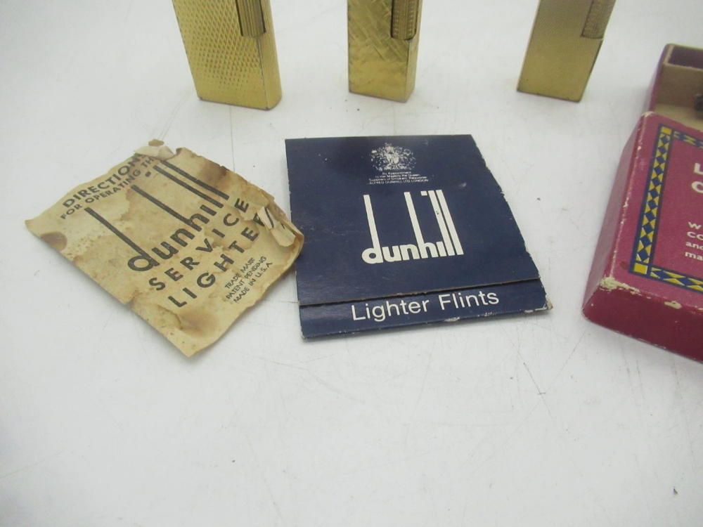 Dunhill 70 lighter, 2 Dunhill Rollagass lighters, incomplete Dunhill lighter care outfit and a - Image 3 of 13