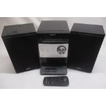 Sony CD & MP3 stereo player with two Sony speakers