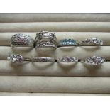 Collection of sterling silver rings, gross 1.06ozt (8)