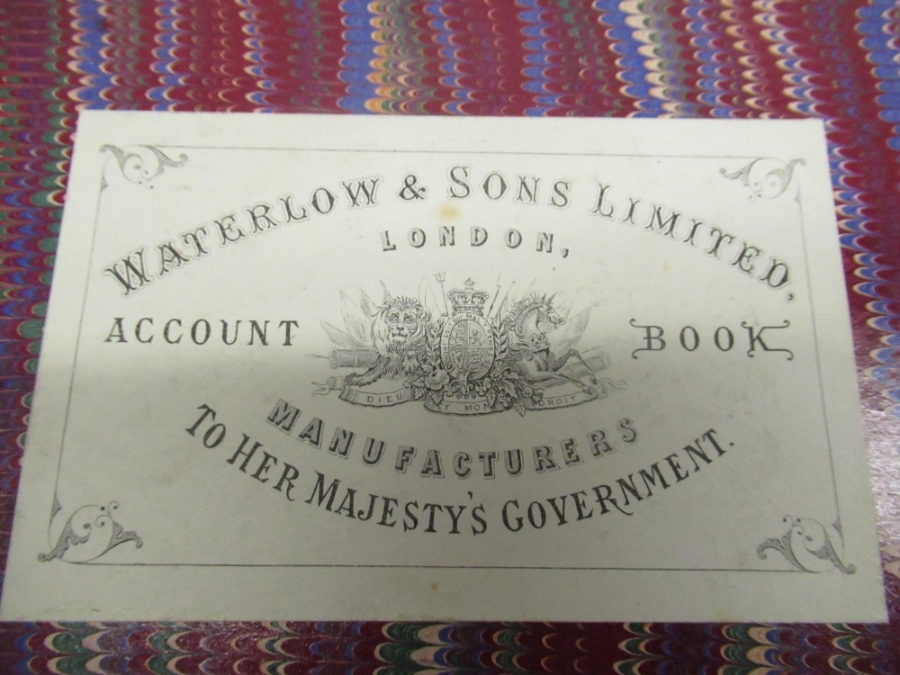 Ann Widdecombe Collection - Waterlow & Sons Limited red leather account book, with five raised - Image 2 of 7