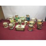 Musical Toby Jug ‘Uncle Tom Cobley’, two musical character jugs and a collection of Crown Devon