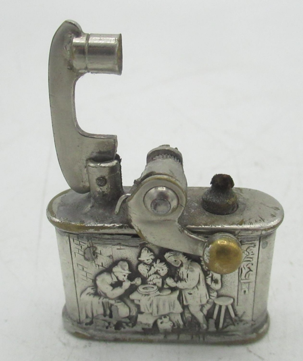 Colibri Original silver 850 banded lighter of a Dutch kitchen scene - Image 2 of 5