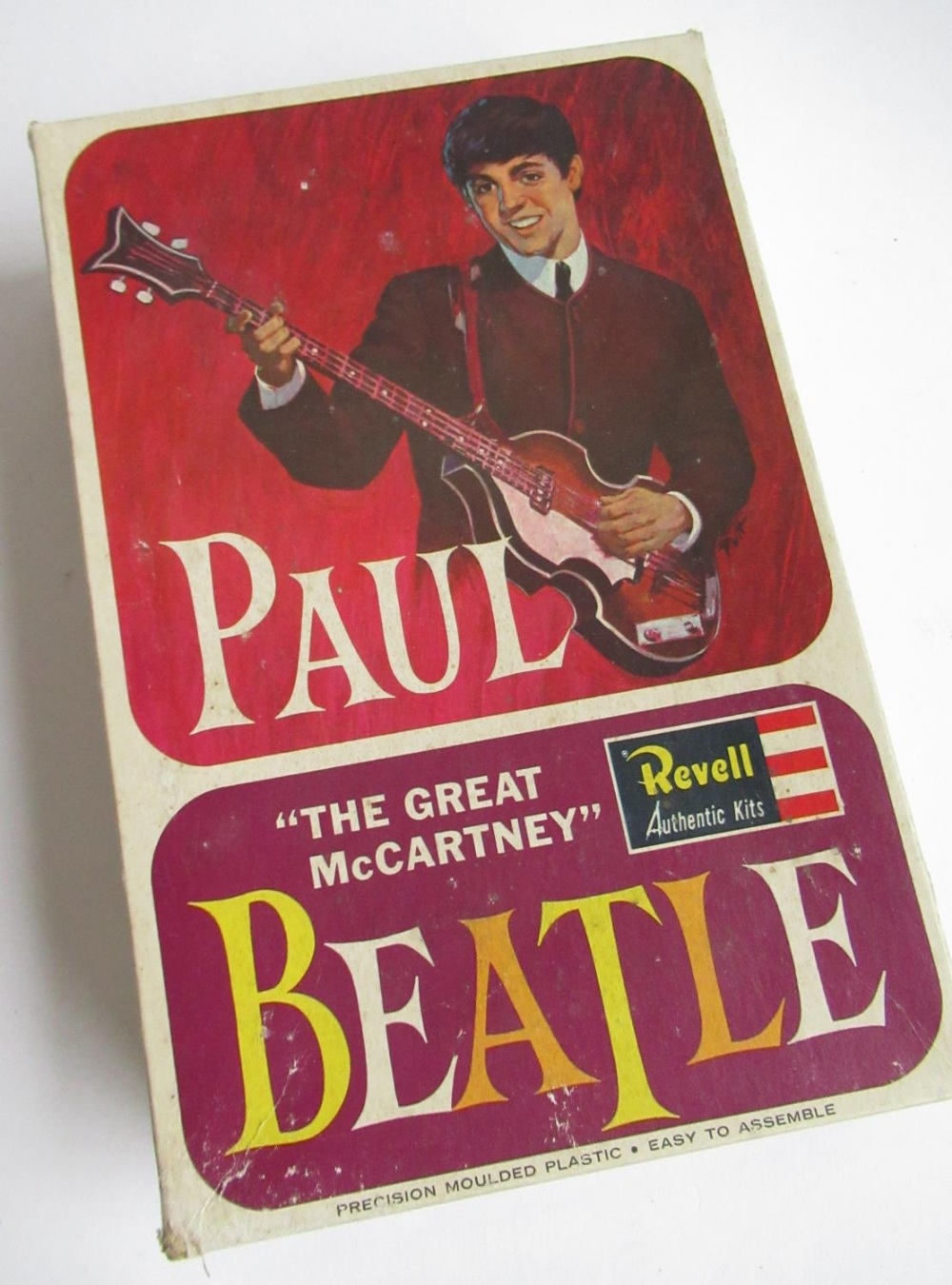 Owain Wyn Evans Collection - Unbuilt vintage Revell model kit of Paul McCartney from 1964, all parts