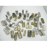 Collection of early 20th century brass and silver plated lighters (40)