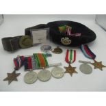 The Italy Star, 1939-45 Star(x2), 1939-45 Defence medal(x2) Coronation medal for Edward VIII by