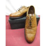 Pair of Clarks Oxford brogues partly scuffed, size 11