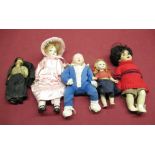 Selection of small dolls including a Alexander-Kins doll , Kestner 247 model 'Sachi' bisque headed