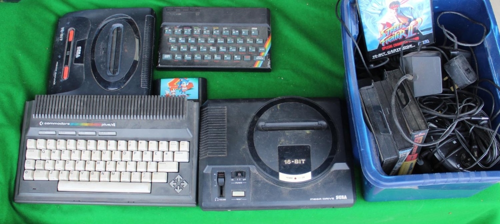 Computer games including Street Fighter II, Sega Megadrive, Sega Megadrive 16 bit with keyboard