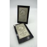 Two Sterling silver equestrian presentation plaques for Horse and Hound 12th May 1950, Windsor,