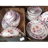 Comprehensive C20th Chinese Hong Kong 'Stanley' Imari pattern porcelain dinner service, comprising -