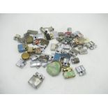 Large collection of miniature lighters inc. one with a miniature ladies hand bag (38)