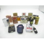 Collection of lighters relating to beverages inc. Budweiser, Bacardi Spice, Whyte and Mackay, etc