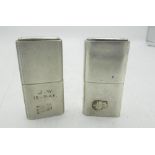 Silver "The Howitt Lighter" hallmark Sheffield D.R.H. 1944, engraved "J.W. 13-7-45" and another