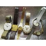 Sekonda 15 jewel gold plated wristwatch, Weja 17 jewel gold plated wristwatch, two ladies Sekonda 17