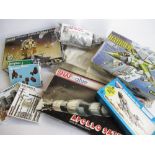 Owain Wyn Evans Collection - Collection of miscellaneous model kits, mostly started/incomplete to be