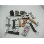 Collection of novelty lighters inc. hammers, axe, gasoline can, key, etc (15)