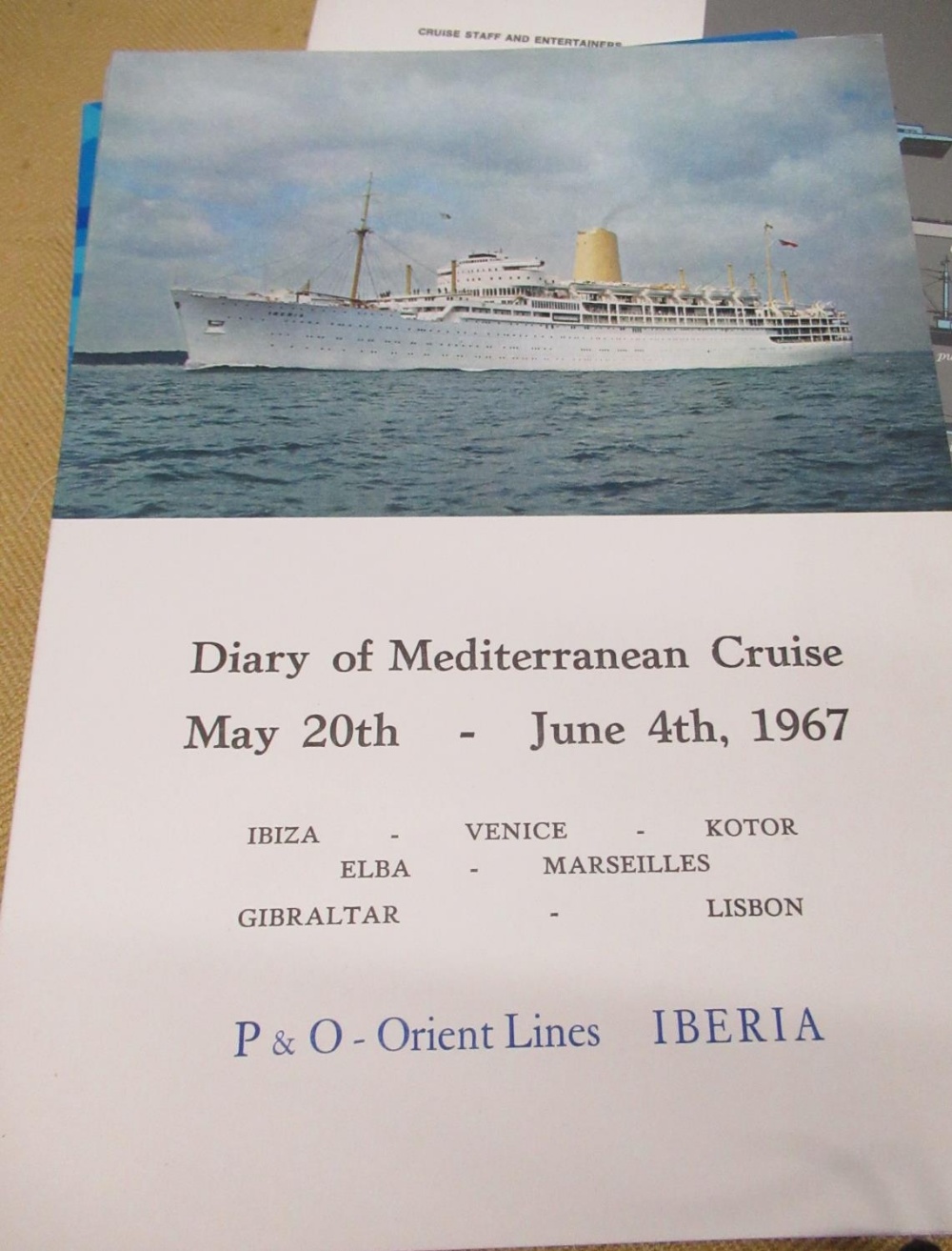 Cunard P&O Netherland Line, 1960s and 1970s menus, event programs and other related ephemera - Image 2 of 2