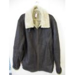 Lakeland Nappa finish black size 50 black leather flying style jacket with synthetic wool lining,