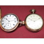 Elgin Hunter cased keyless pocket watch, hinged case back and cuvette, numbered 4825688, signed 7