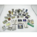 Collection of lighters with various business advertisement inc. Baste & Lange Ship Stores, Arnold