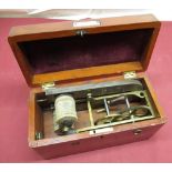 Late Victorian Professor Didier Electrician (London) electric shock machine, in mahogany case with