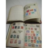 Vintage airline postage stamp album containing British and foreign stamps, and a quick change