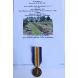 WWI casualty victory medal awarded to 4493 Pte. Harry Hoare, 50th Battalion Australian Infantry AIF,