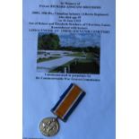 WWI casualty Great War victory medal awarded to Richard Ainscow Brothers (20001 10th Battalion