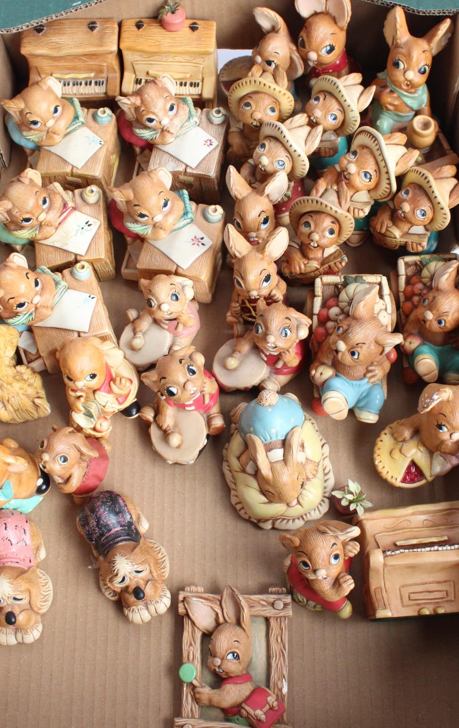 Collection of approx. 35 PenDelfin rabbit figures