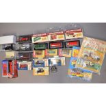 Collection of die-cast model vehicles incl. 3 Atlas Editions buses, a Welly black cab, Mclaren P1,