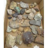 Tree Agate, Chrysocolla, Quartz and other mineral specimens (approx 36)