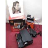 Prestinox 35mm slide projector with spare magazines, Agfascop 200 slide viewer, Simon slide