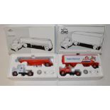 Two First Gear 1:34 scale diecast metal truck models, including two 1960 model B61 Macks with fuel