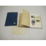 Small stamp album with various used stamps from Romania, USA, The Olympics etc.