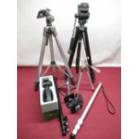 Various tripods and monopods, a Cullman shoulder pod etc