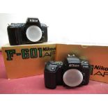 Two Nikon F601 AF bodies including boxes and instructions (one A/F) (2)