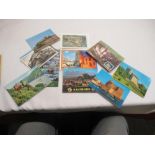 Collection of postcards relating to foreign castles