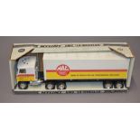 Large pressed steel GMC 18 wheeler "MAG Quality Tools" articulated lorry, L54cm boxed and a Nylint