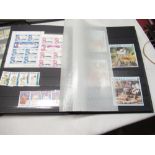 Six stamp albums relating to Tuvalu incl. used blocks and strips etc