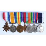 WWI and matching WWII medal group awarded to M 7978 Chief Armourer E J Norton Royal Navy (served