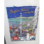 After Steve Bell (b. 1951); 1998 Brighton Festival Poster, colour print, 69cm x 48cm and a