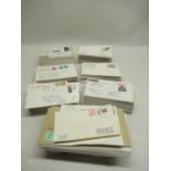 Box containing a large collection of stamped and franked envelopes relating to British ports and