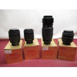 Nikon auto focus Sigma lenses, including two 70-210mm lenses (one A/F), 50mm F2.8 macro lens and a