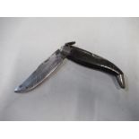 C19th Spanish style folding single bladed pocket knife with 2 3/4" blade stamped Almacete