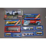 Eleven boxed die-cast vehicles in 1/50, 1/64 and 1/76 scales. Mostly Corgi and B-T Models.