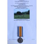 WWI casualty 1914-1918 war medal awarded to 863 Pte. John Robert MacDonald 9th Battalion