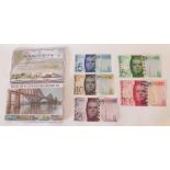 Bank of Scotland Bridge Series Banknotes 2007 set, complete run £5 through £100, with early