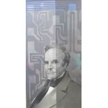 Graeme Willson (British, 1951-2018); Charles Babbage, inventor of the modern computer, acrylic on