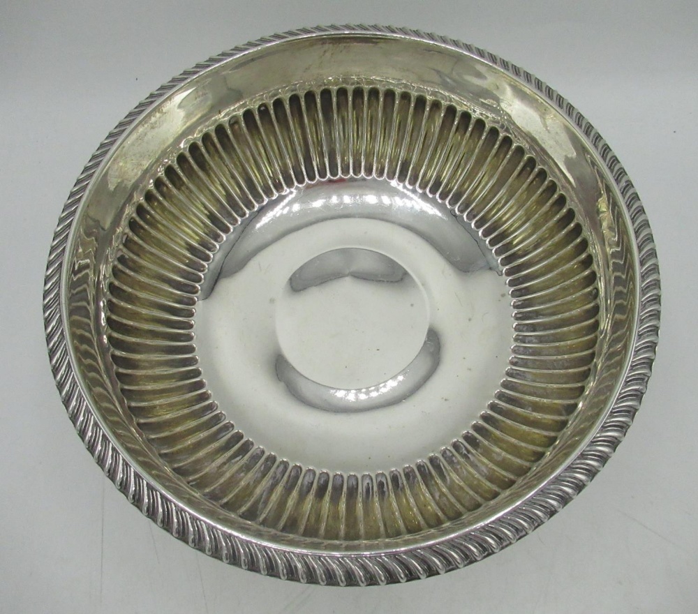 Victorian hallmarked silver circular pedestal bowl, part lobed body with gadrooned rim and - Image 2 of 2